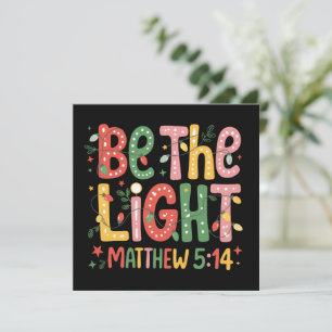 Christmas Be The Light Xmas Christian Holiday Card