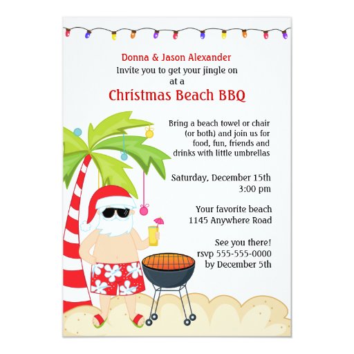 Christmas Beach Invitations 4