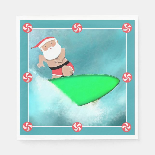 Christmas Beach Party Napkins (Front)