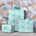 Christmas Beach Sand Dollar Starfish Aqua Blue  Wrapping Paper<br><div class="desc">This beautiful beach themed coastal Christmas wrapping paper features a pattern of starfish,  sand dollars,  and aqua glitter coral on a light aqua blue background.
Please visit the collection for many matching products. If you would like even more matching products,  or other colorways,  please contact me through Zazzle Chat.</div>