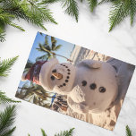 Christmas beach Sand Snowman Tissue Paper<br><div class="desc">This design may be personalized by choosing the Edit Design option. You may also transfer onto other items. Contact me at colorflowcreations@gmail.com or use the chat option at the top of the page if you wish to have this design on another product or need assistance. See more of my designs...</div>