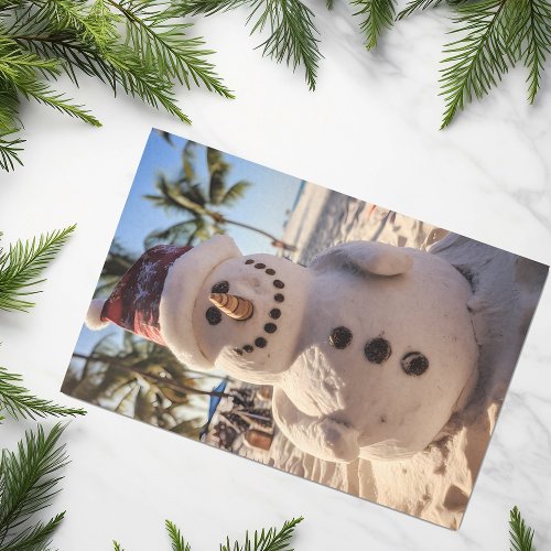 Christmas beach Sand Snowman Tissue Paper