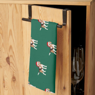 Christmas Beagle Kitchen Towel