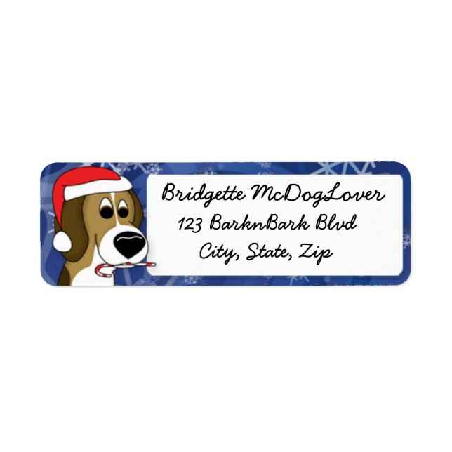 Christmas Beagle Label (Front)