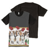 Christmas Beagle puppies All-Over-Print T-Shirt (Front and Back)