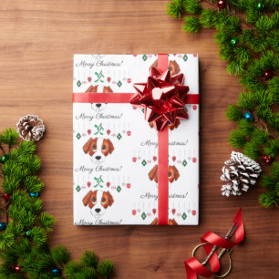 Christmas Beagle   Wrapping Paper