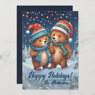 Christmas bear 2, Happy Holidays, Christmas card