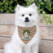 Christmas Bear Bandana, customise dog name