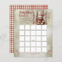 Christmas Bear Bearly Wait Boy Baby Shower Bingo