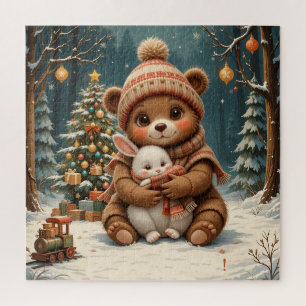 🌸 Christmas Bear Cozy Glow Home Style 🌸 Jigsaw Puzzle