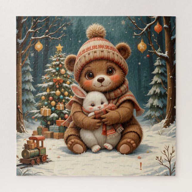 🌸 Christmas Bear Cozy Glow Home Style 🌸 Jigsaw Puzzle (Vertical)