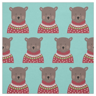 Christmas Bear Fabric