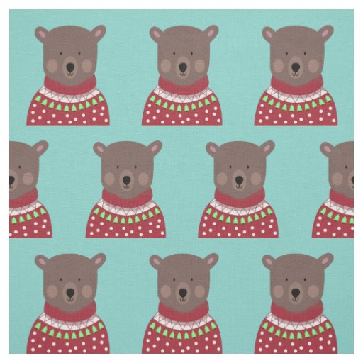 Christmas Bear Fabric