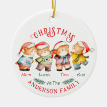 Christmas bear family of 4 name