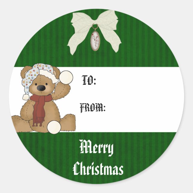 Christmas Bear gift tag (Front)