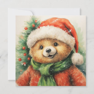 Christmas Bear Greeting Card