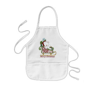 Christmas Bear holiday apron