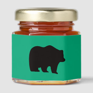 CHRISTMAS BEAR HONEY FAVOR CUSTOM JAR FAVORS
