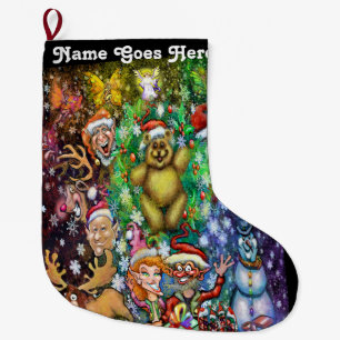 Christmas Bear Large Christmas Stocking