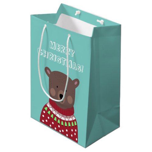 Christmas Bear Medium Gift Bag