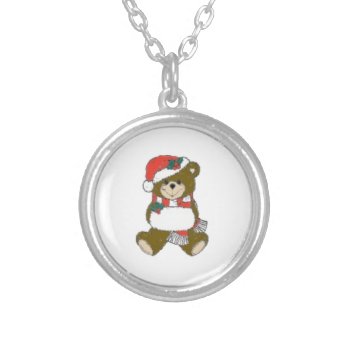 Christmas Bear Necklace by RosieB_Designs at Zazzle