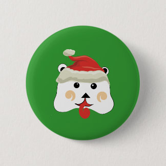 Christmas Bear Pinback Button