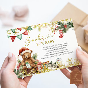 Christmas Bear Santa Boy Books for Baby Card