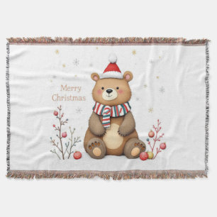 Christmas Bear Throw Blanket