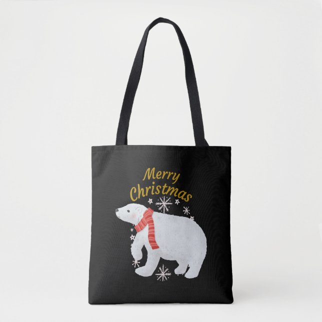 Christmas Bear Tote Bag (Front)