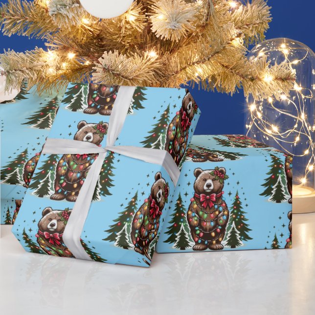 Christmas Bear Wrapping Paper (Holidays)
