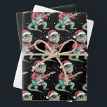 Christmas Bearded Dragon Playing Guitar Musician  Wrapping Paper Sheets<br><div class="desc">Christmas Bearded Dragon Playing Guitar Musician Animal</div>