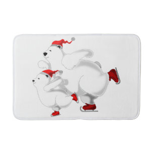Christmas Bears Bath Mat - Customizable