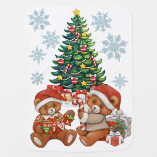 Christmas bears blanket
