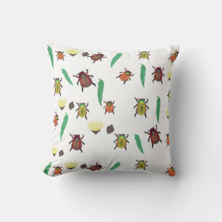 Christmas beatles throw pillow