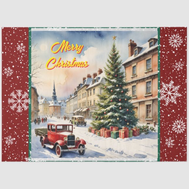 Christmas Beautiful Festive Modern Collection Tissue Paper (Front)