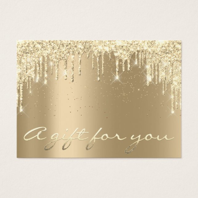 Christmas Beauty Gold Confetti Gift Certificate (Front)