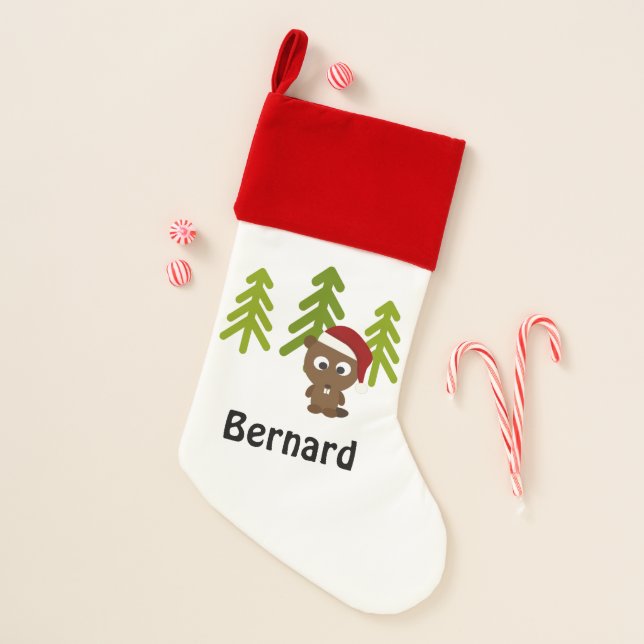 Christmas Beaver Christmas Stocking (Front)