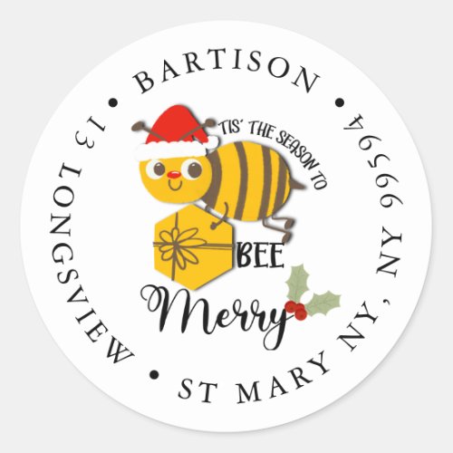 christmas bee company Classic Round Sticker