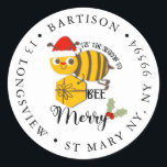 christmas bee company Classic Round Sticker<br><div class="desc">Stickers ideal to add to your business parcel or postage envelopes designed by The Arty Apples Limited</div>
