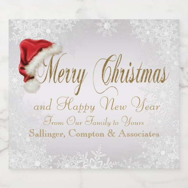 Christmas Beer Bottle Labels (Single Label)