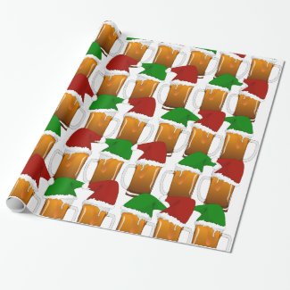 Christmas Beer Cheer Wrapping Paper