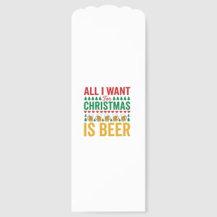 Christmas Beer Funny Holiday Drinking Design Bookmarks