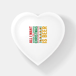 Christmas Beer Funny Holiday Drinking Design Paperweight