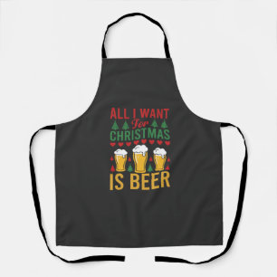 Christmas Beer Holiday Drinking Apron