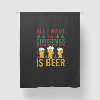 Christmas Beer Holiday Drinking Blackout Curtains