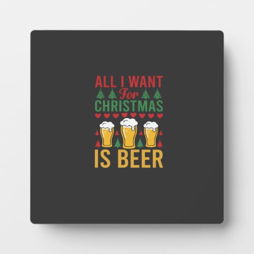 Christmas Beer Holiday Drinking Plaque