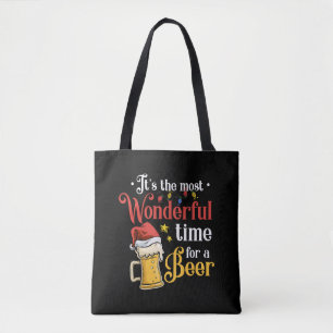 Christmas Beer Tote Bag