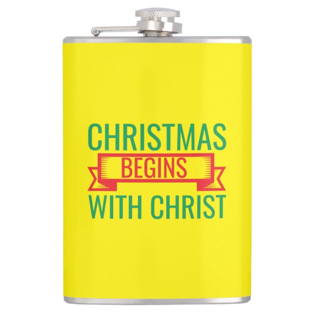 christmas begins with christ-15523 flask (Front)