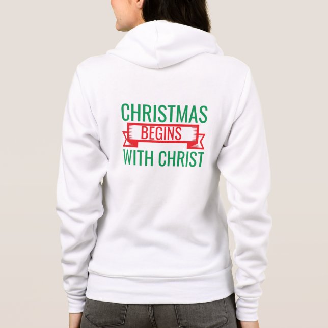 Christmas Begins with Christ-15523 T-Shirt Hoodie (Back)