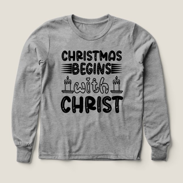 Christmas Begins with Christ-61491 Tri-Blend Shirts (Design Front)